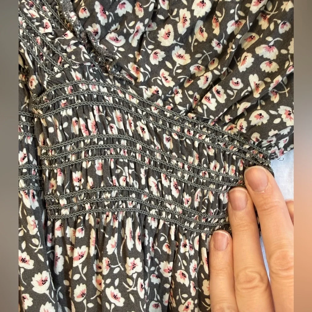 Apricot Long Boho Peasant Empire Waist Dress NWOT - Picture 6 of 11